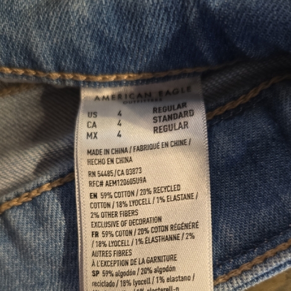 American Eagle Wide Leg Jeans Size Large - Picture 10 of 10